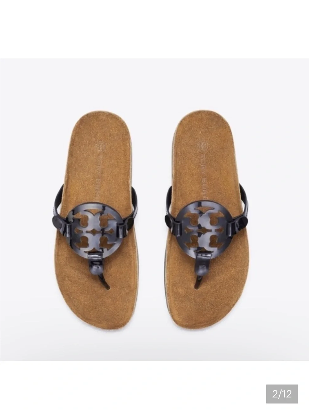 Tory Burch Miller Cloud patent leather cork shoes